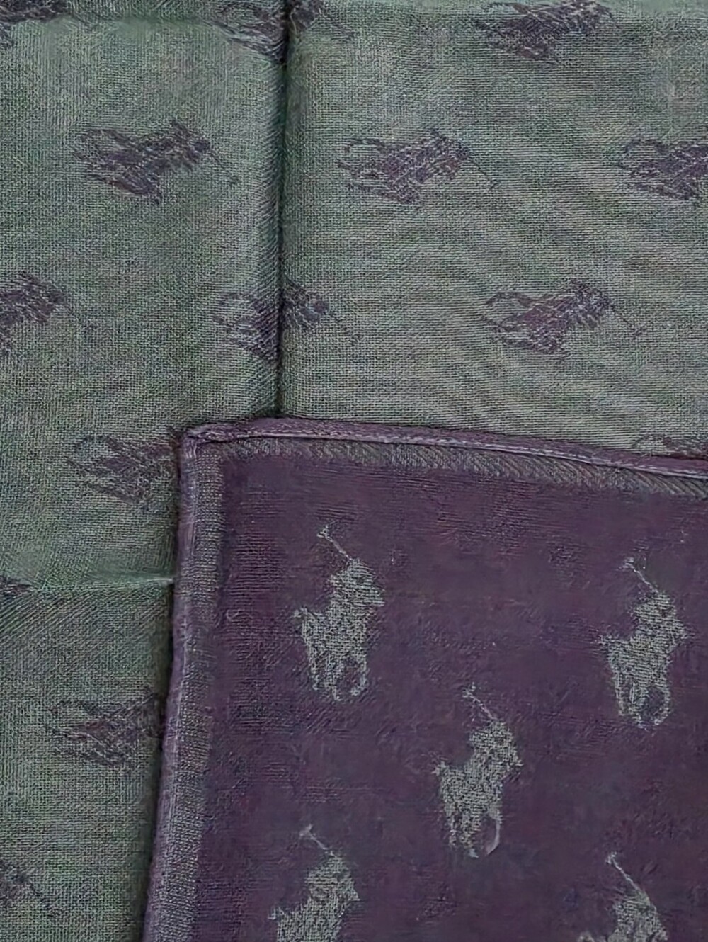 Polo Ralph Lauren Monogram Pocket Square Handkerchief NWT Made in Japan - Picture 5 of 8